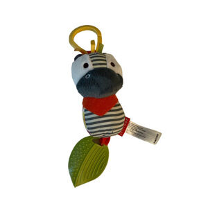 🦩🐾 BrightStarts Flamingo + Skip Hop Zebra Stroller Toys – Crinkle, Rattle